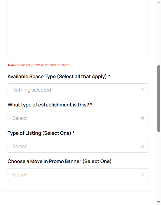Listing description and Writing Prompts